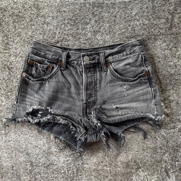 Levi's Pants - Levi's 501 Cut Off Button Fly Frayed Shorts Sz 24